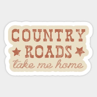 Country Roads Sticker